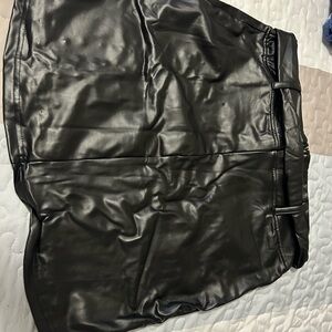 No Boundaries Black Faux Leather Skirt